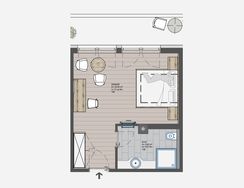 Floor plan of Standard double room 108